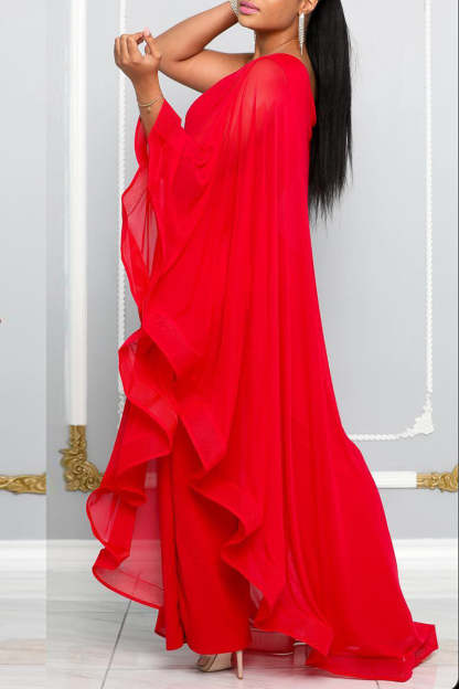 Elegant One Shoulder Ruffled Jumpsuits (Buy 2 Free Shipping)