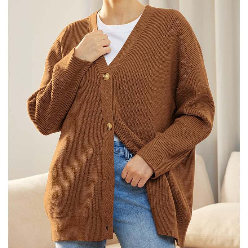 V Neck Knit Cardigan (Buy 2 Free Shipping)