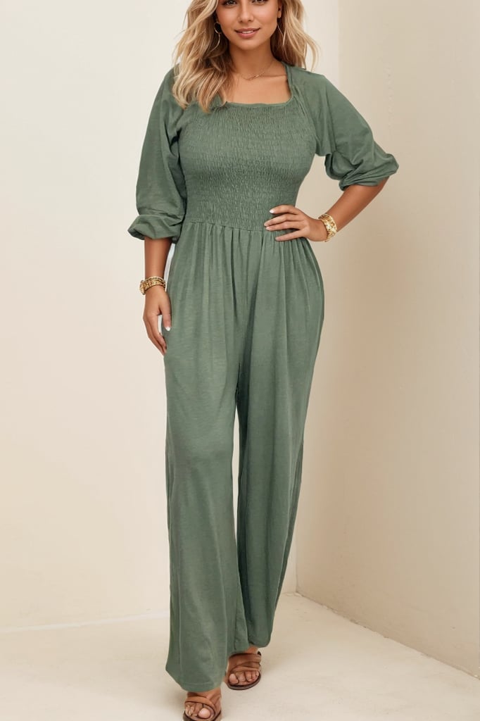 Last Day Promotion❤️Casual Solid Color Jumpsuit(Buy 2 Free Shipping)