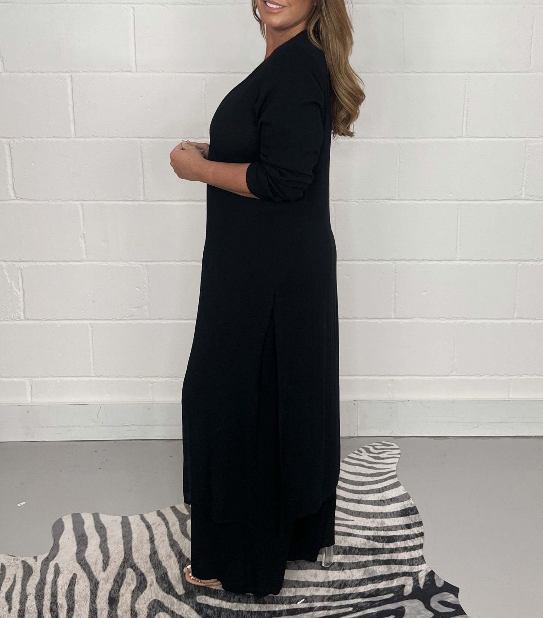 Casual 2 Pieces Suit With Long Top & Matching Trouser (Buy 2 Free Shipping)