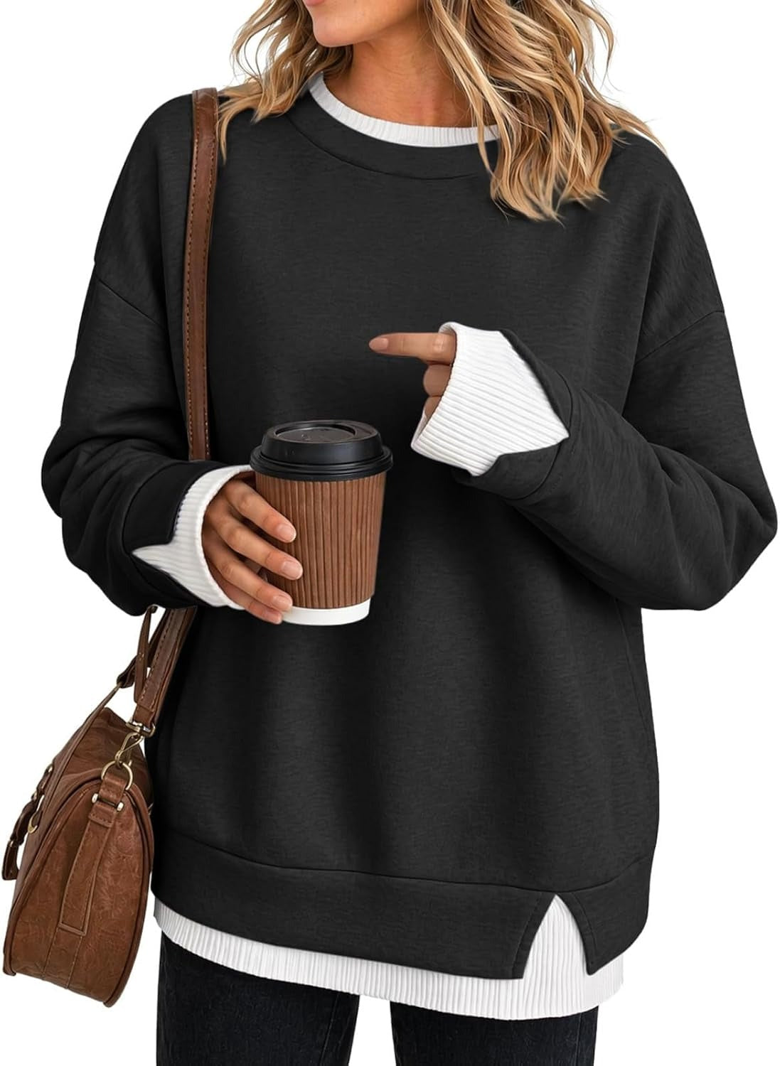 Elegant Faux Two-Piece Striped Layered Top (Buy 2 Free Shipping)