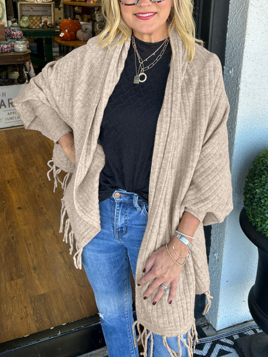 New Women's Tassel Cardigan Wrap (Buy 2 Free Shipping)
