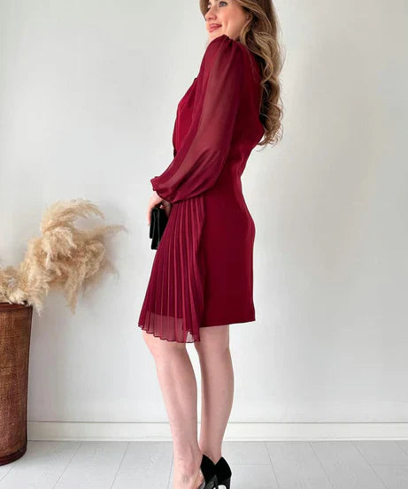 Elegant Pleated Blazer Dress (Buy 2 Free Shipping)