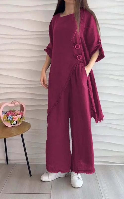 Casual Round Neck Two-piece Suit (Buy 2 Free Shipping)