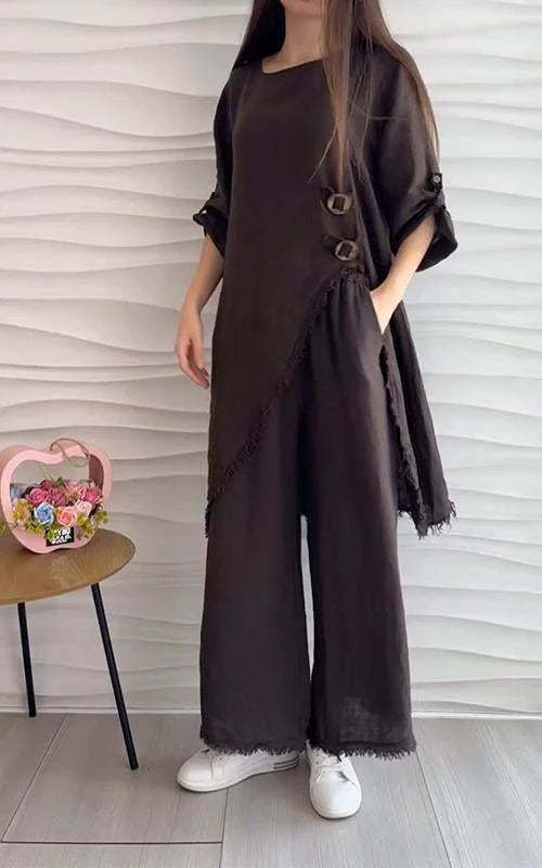 Casual Round Neck Two-piece Suit (Buy 2 Free Shipping)