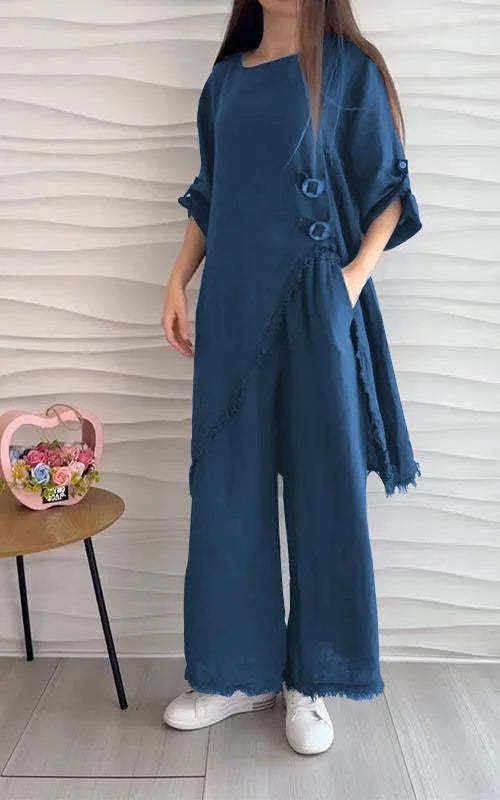 Casual Round Neck Two-piece Suit (Buy 2 Free Shipping)
