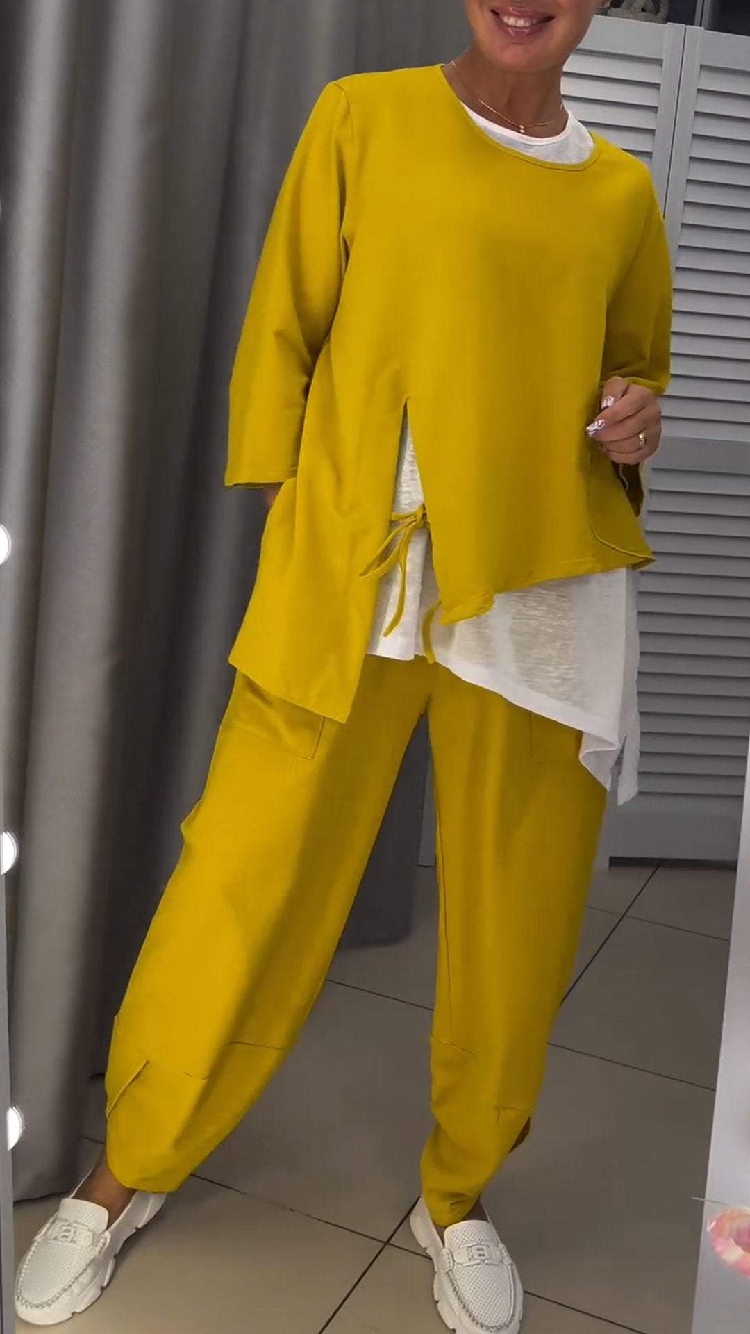 Round Neck  Two Piece Set 
