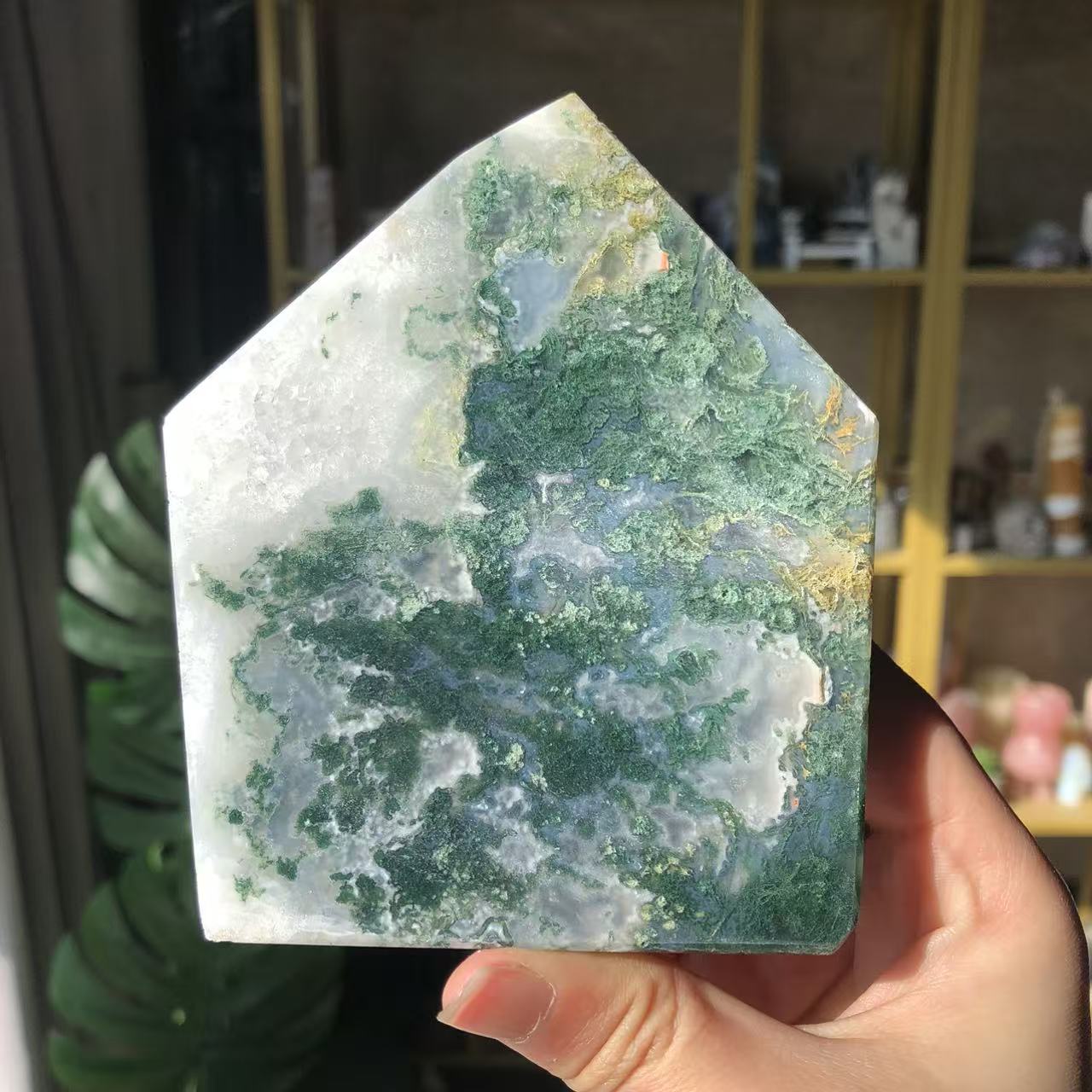 【Weekly Flash Deals】 Moss Agate Slice 