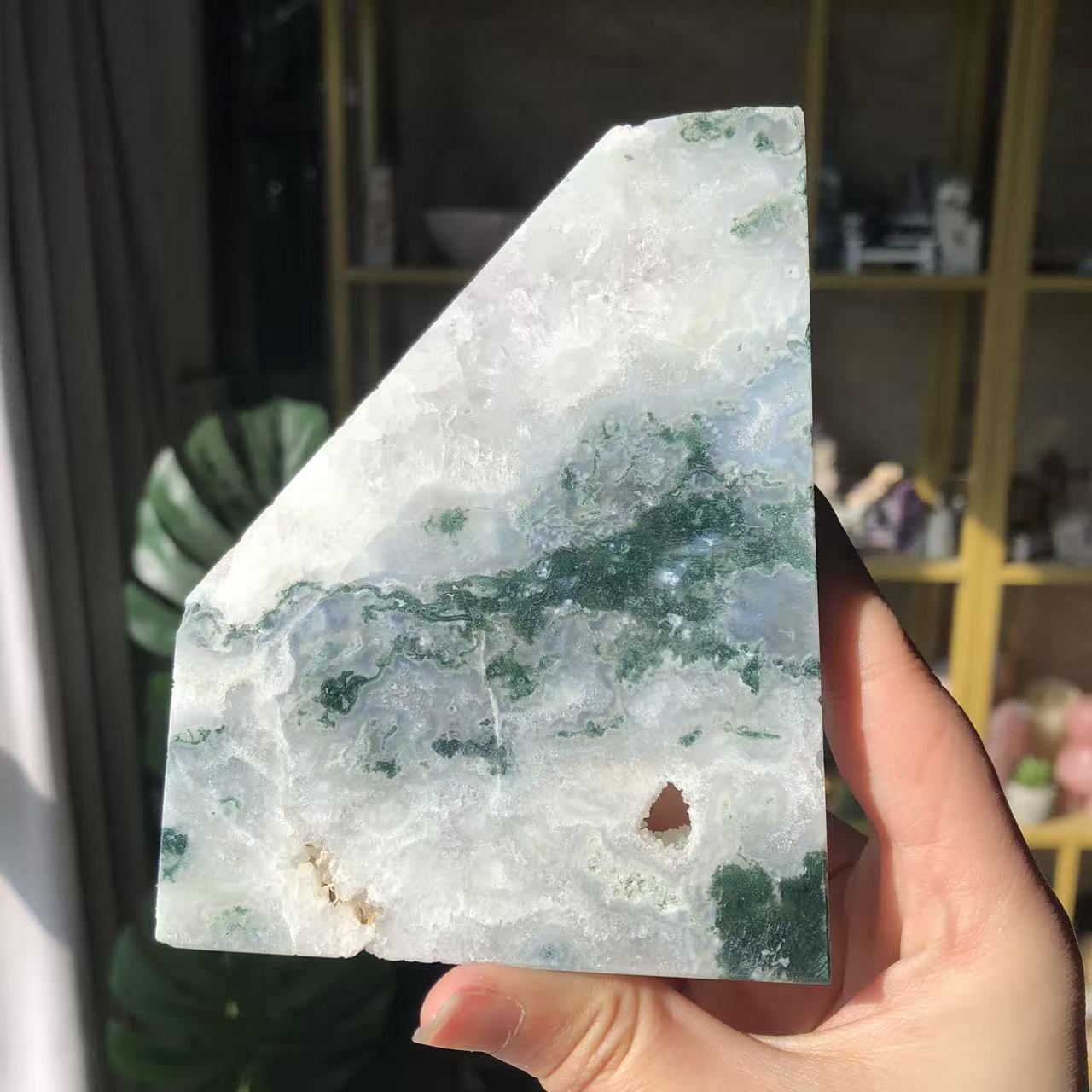 【Weekly Flash Deals】 Moss Agate Slice 