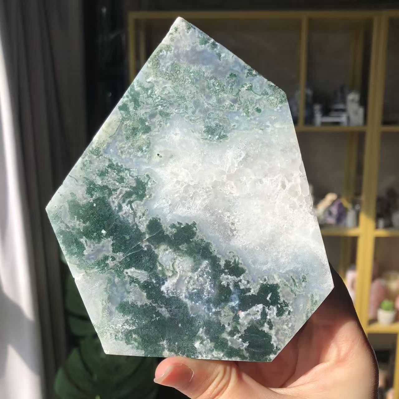 【Weekly Flash Deals】 Moss Agate Slice 
