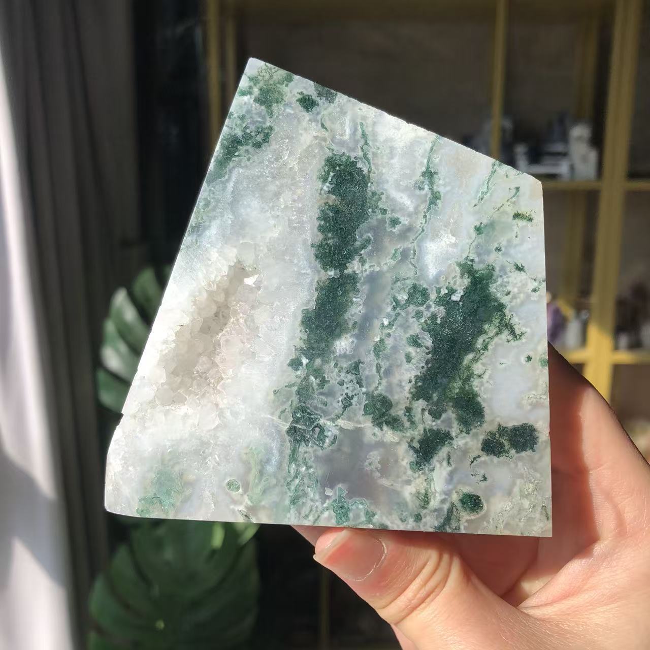 【Weekly Flash Deals】 Moss Agate Slice 