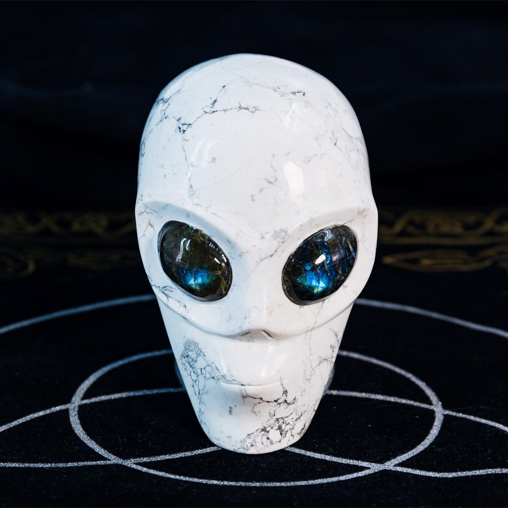 Reikistal Alien Skull With Labradorite Eyes