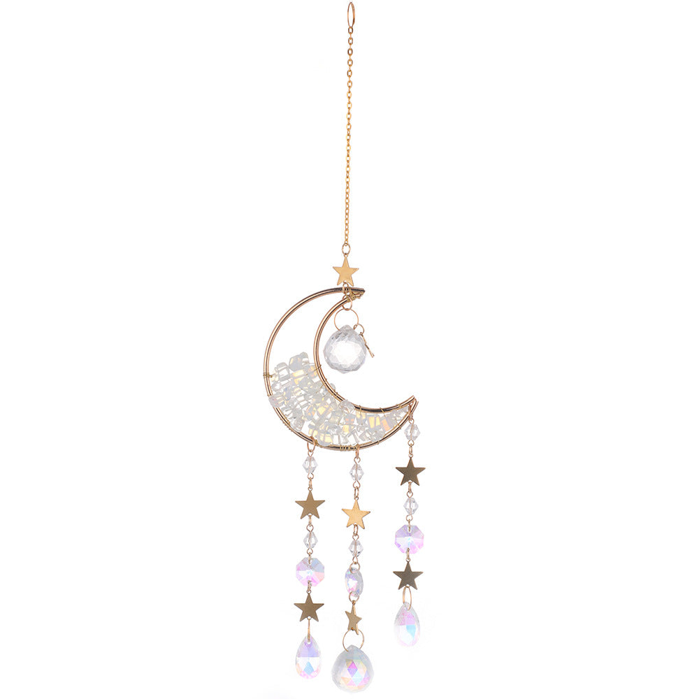 Moon Catcher Crystal Wind Chime Home Decor