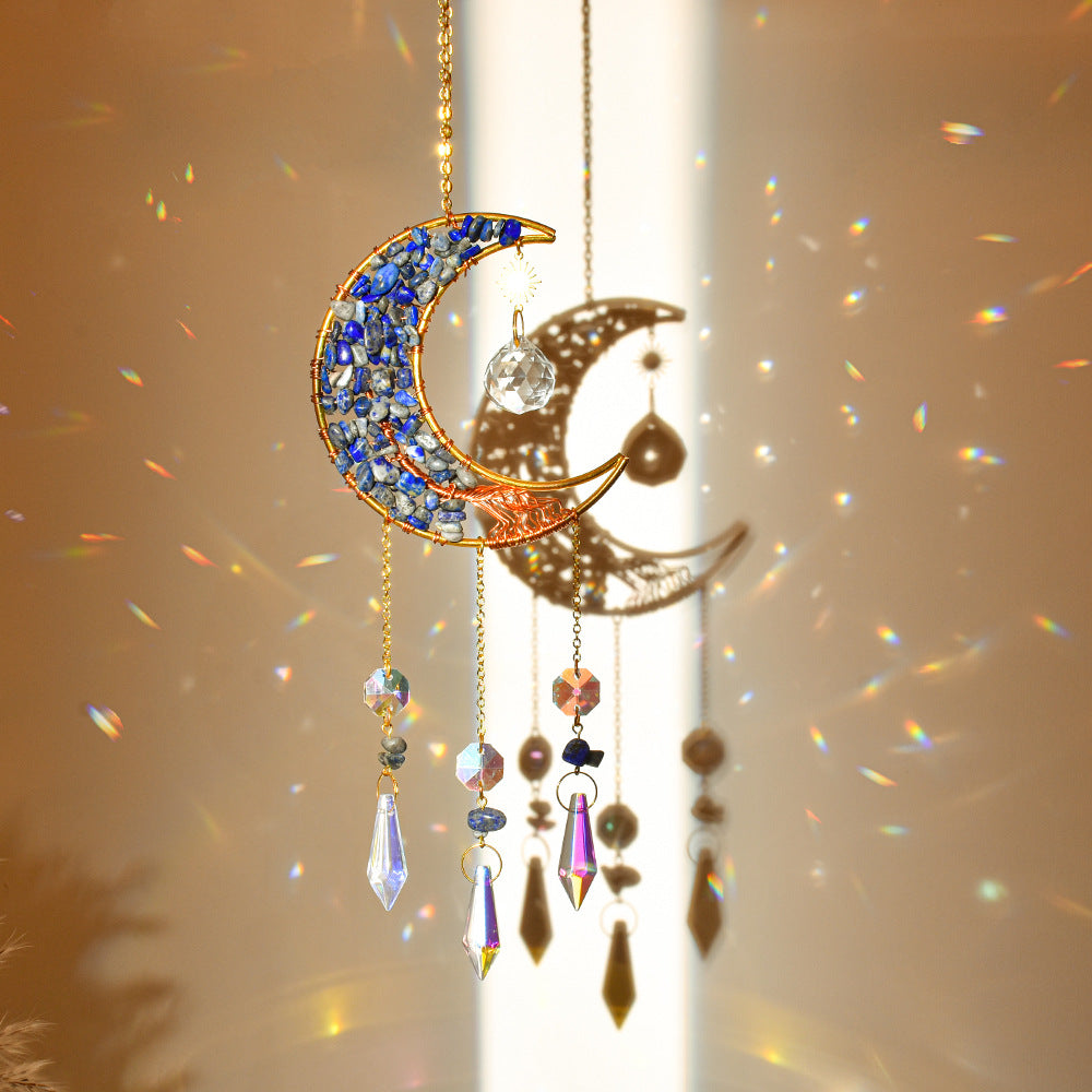 Moon Catcher Crystal Wind Chime Home Decor