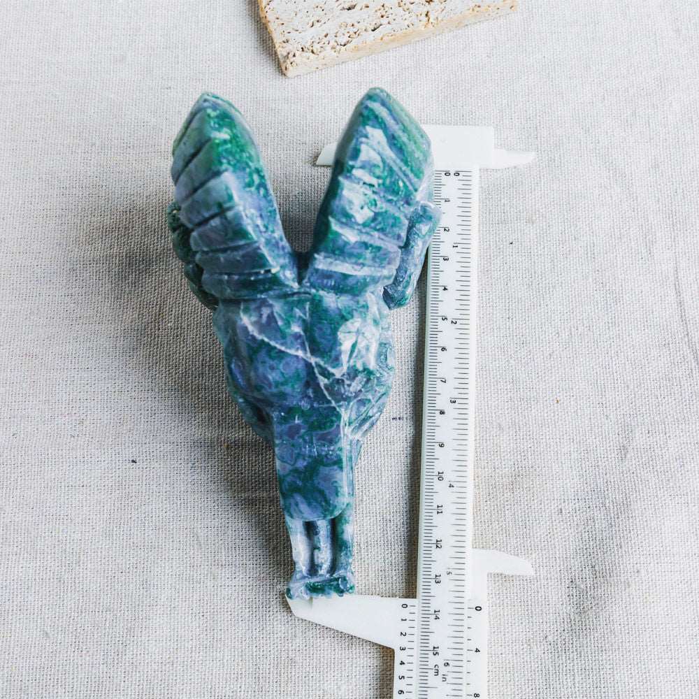 Reikistal 5'' Moss Agate Sheep Head