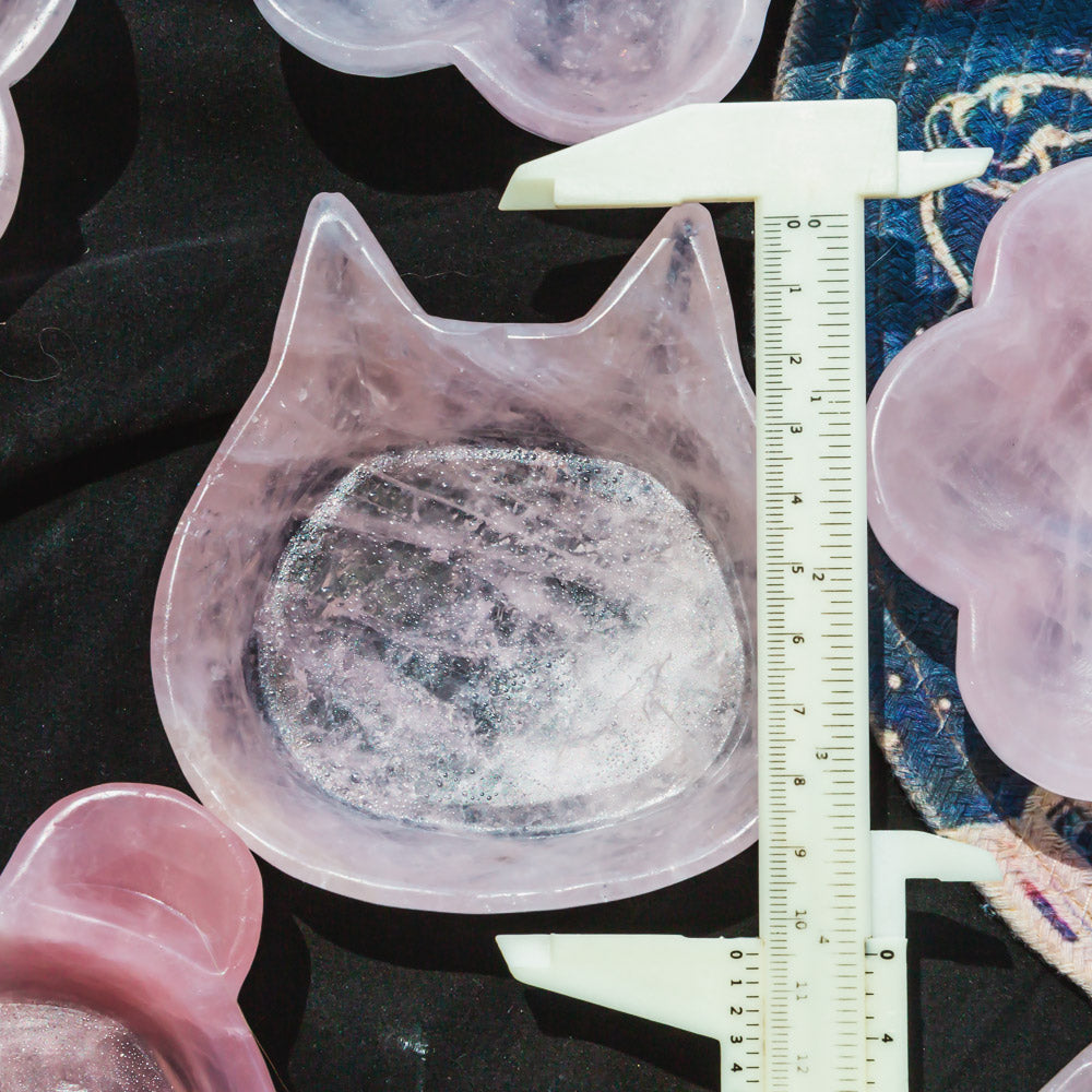 Rose Quartz Bowl — 【Cat & Flower & Bear】