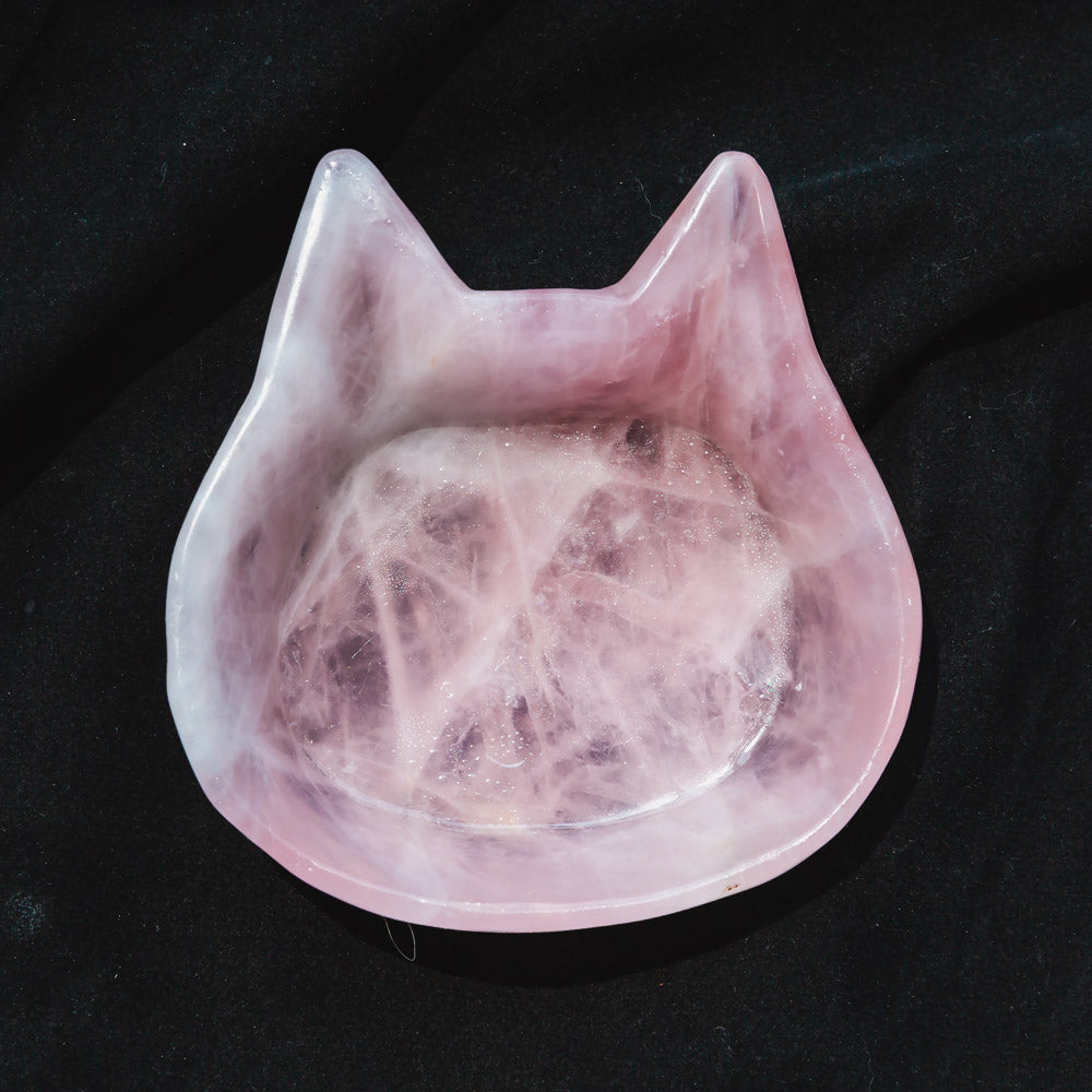 Rose Quartz Bowl — 【Cat & Flower & Bear】