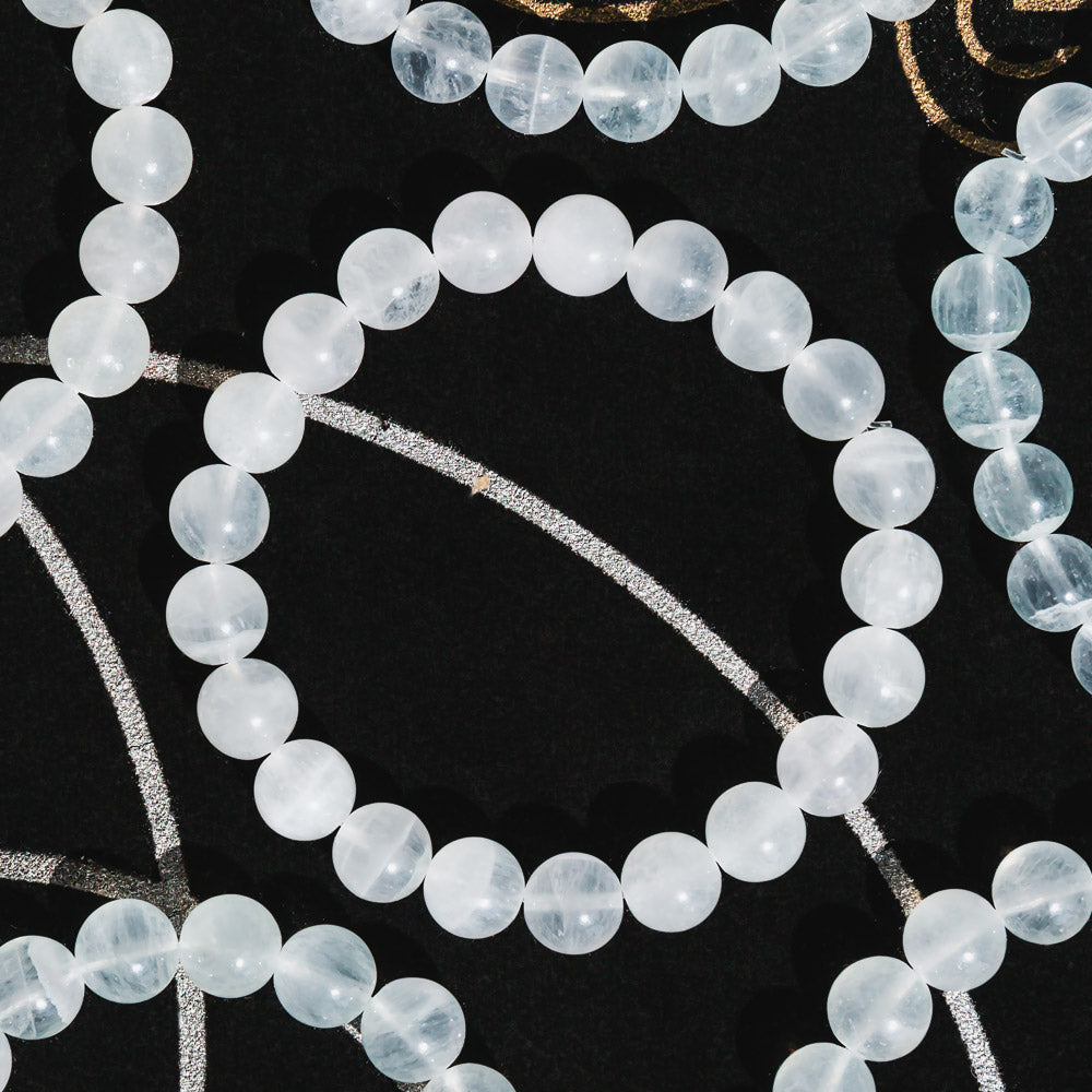 White Silk Fluorite Bracelet