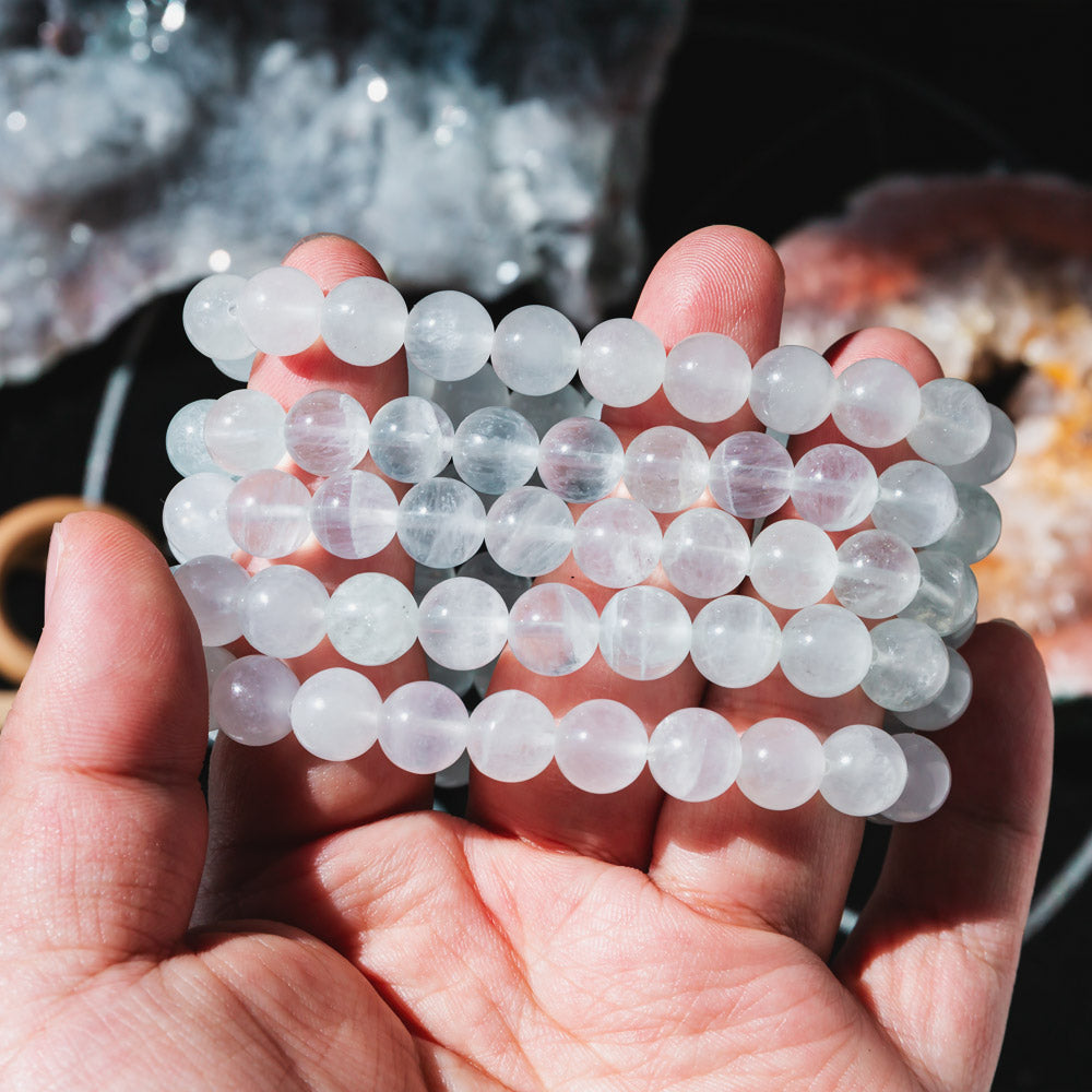 White Silk Fluorite Bracelet