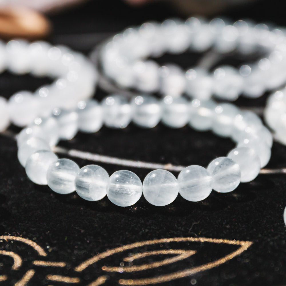 White Silk Fluorite Bracelet