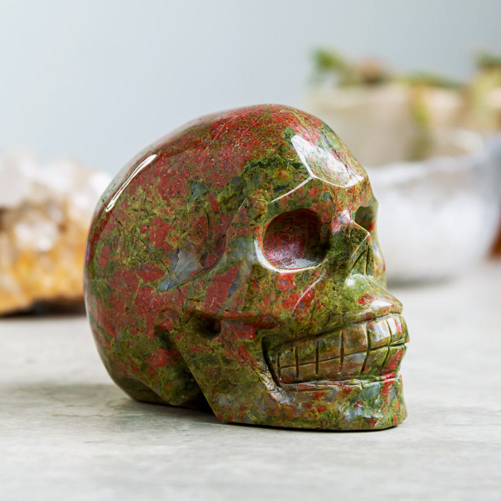  Unakite Skull