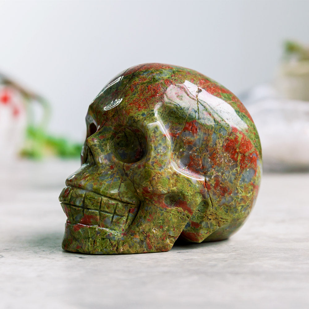  Unakite Skull