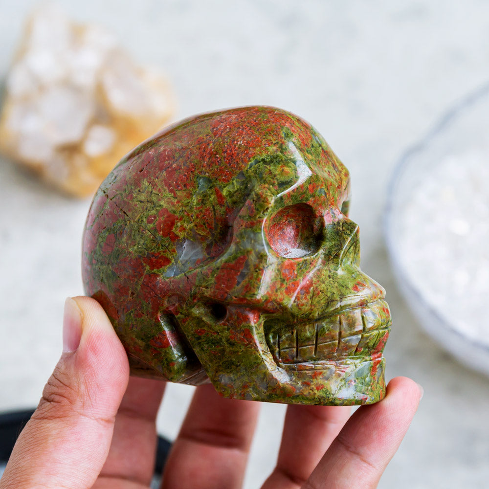  Unakite Skull