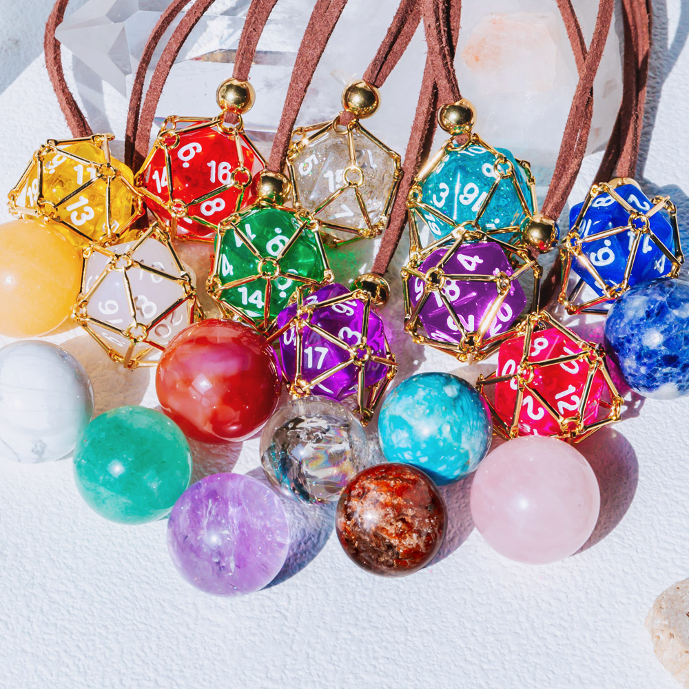 【Leather Rope】Metal Bamboo Necklace Woven Pendant 【Ball】