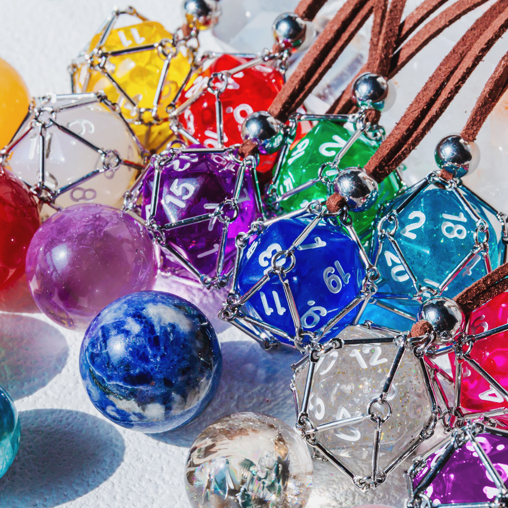 【Leather Rope】Metal Bamboo Necklace Woven Pendant 【Ball】