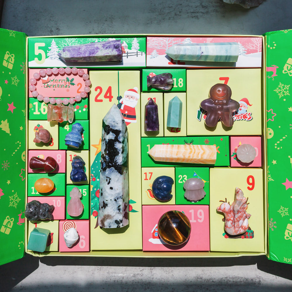 Christmas Countdown Natural Crystal Gift Box
