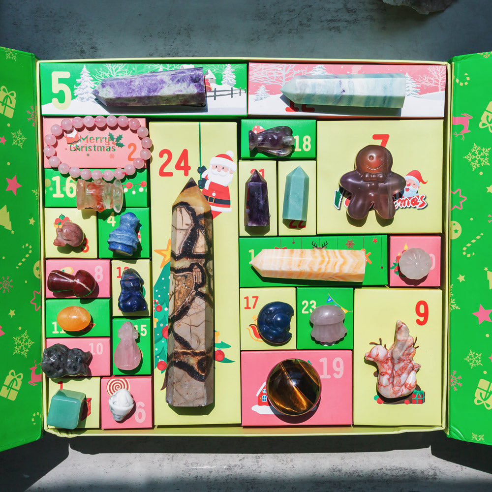Christmas Countdown Natural Crystal Gift Box