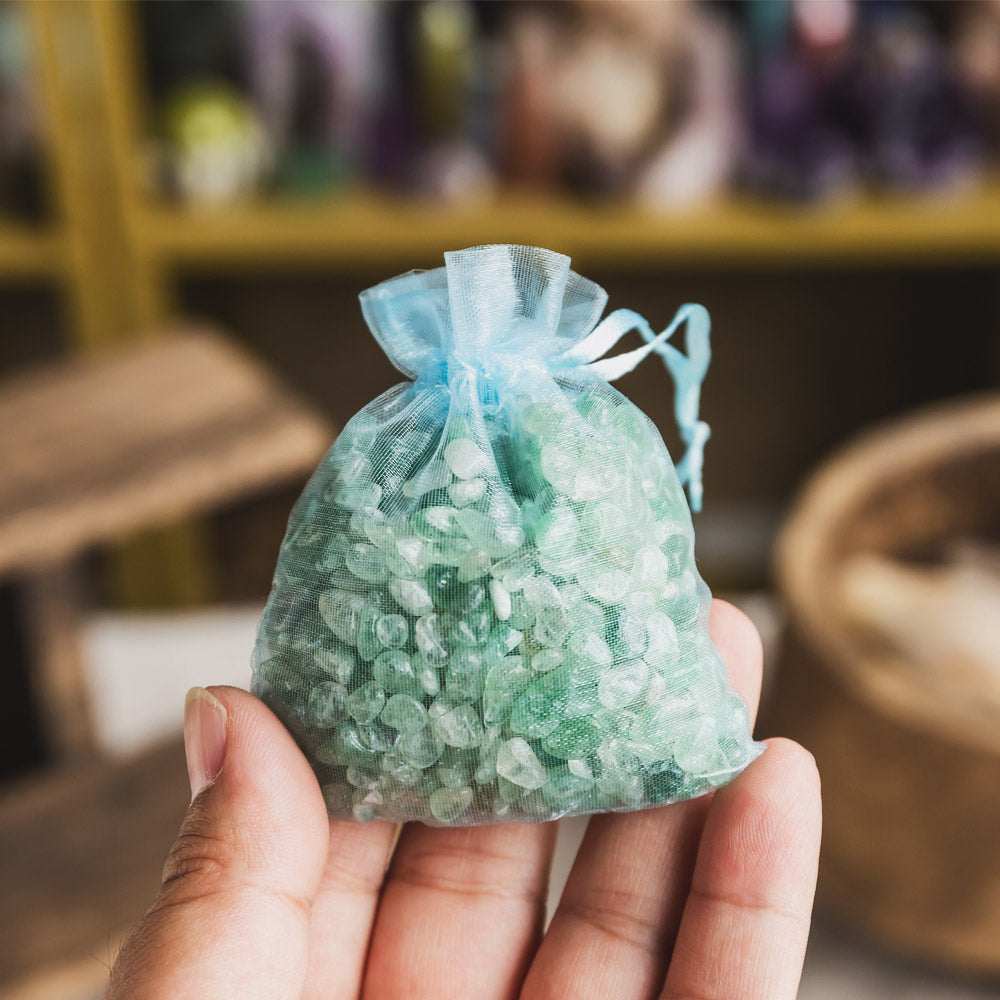 Green Strawberrry Quartz Chips 100g