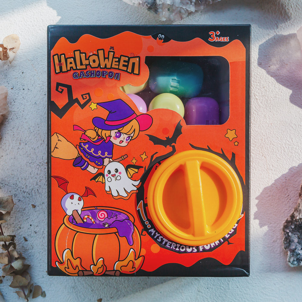 Natural Halloween-Themed Crystal Carvings | Surprise Gacha Machine