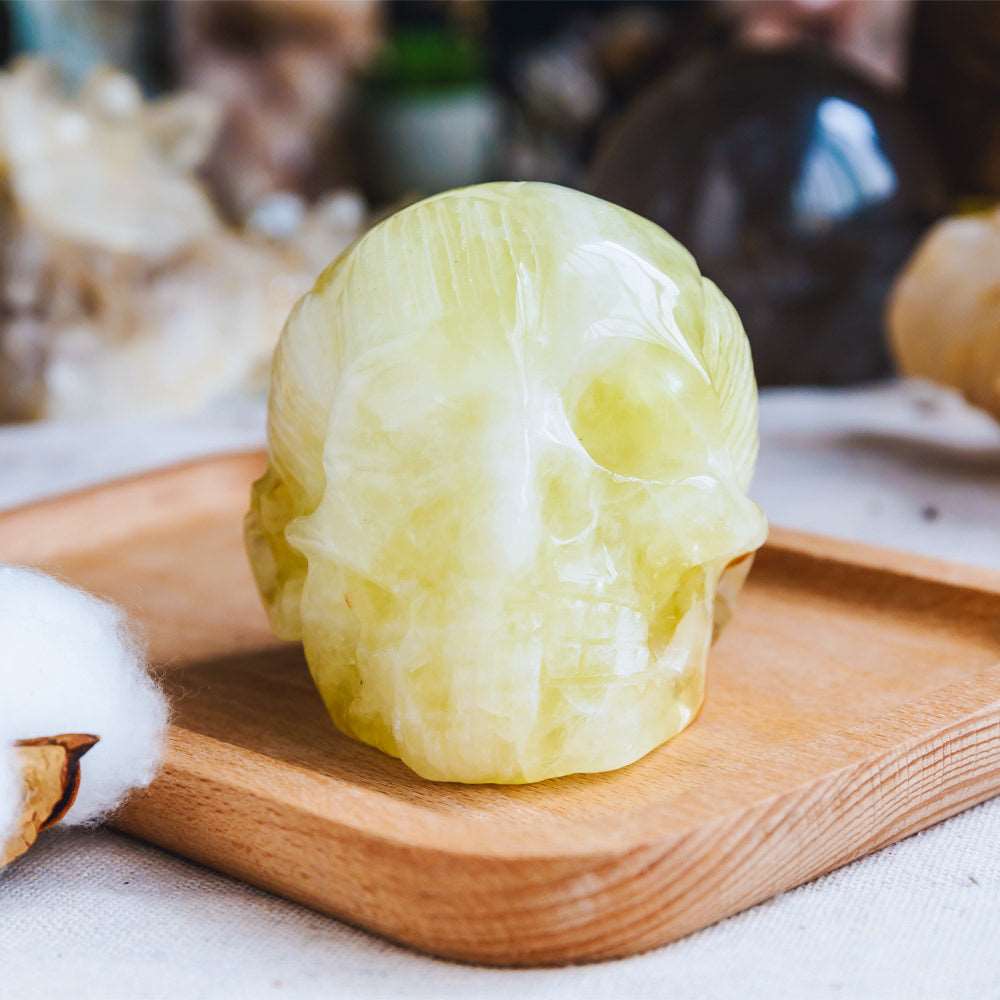 Reikistal 2.5'' Citrine Muscle Skull