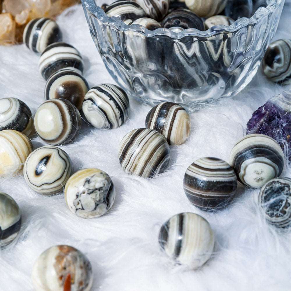 Reikistal Zebra Calcite Sphere