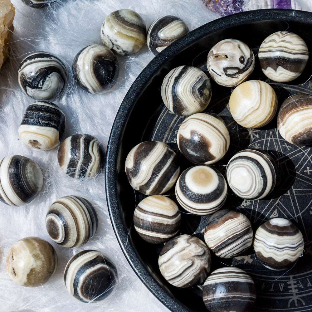 Reikistal Zebra Calcite Sphere