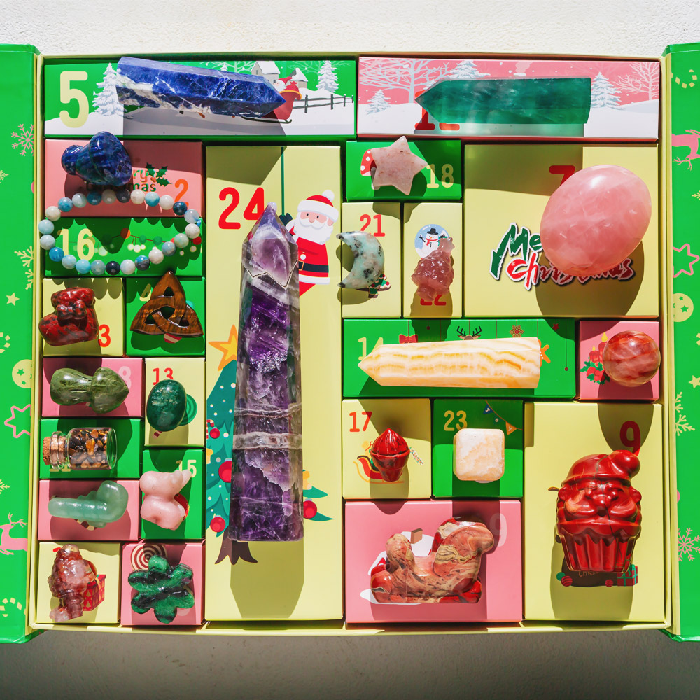 Christmas Countdown Natural Crystal Gift Box