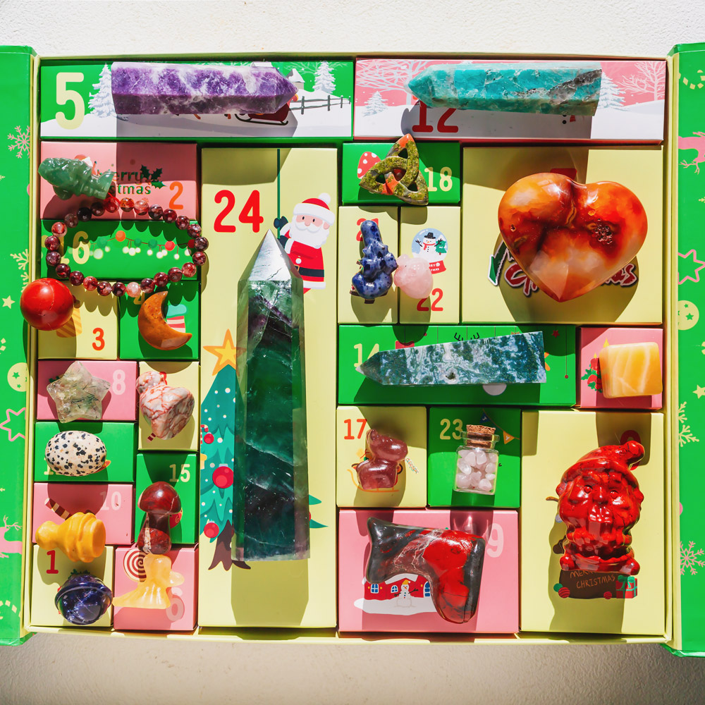 Christmas Countdown Natural Crystal Gift Box