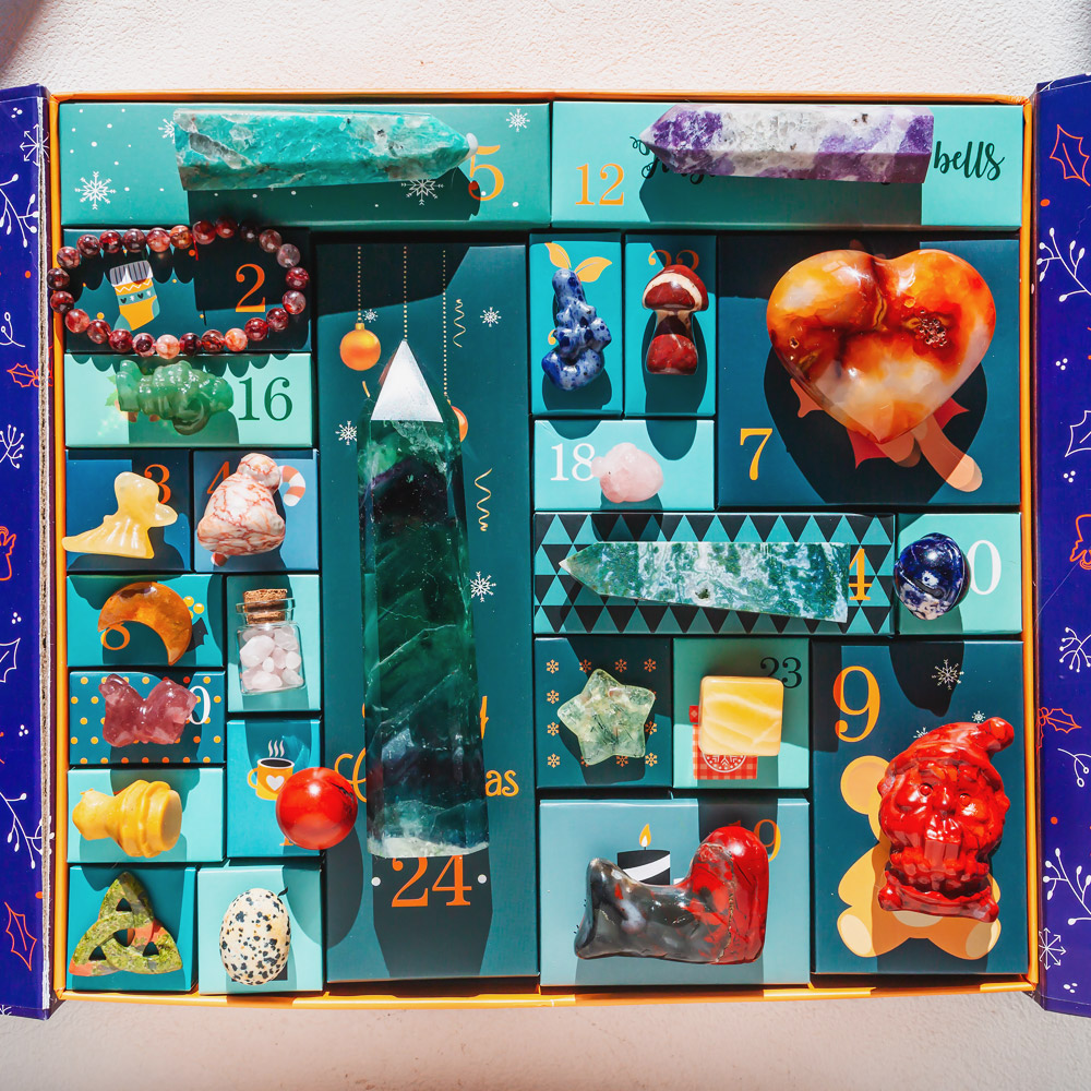 Christmas Countdown Natural Crystal Gift Box