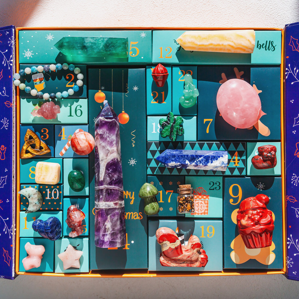 Christmas Countdown Natural Crystal Gift Box