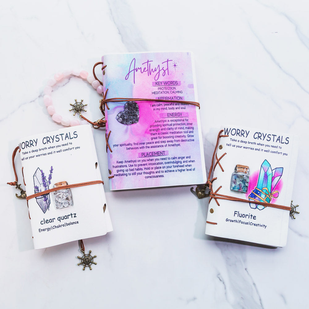 Natural Crystal Stone Notebook