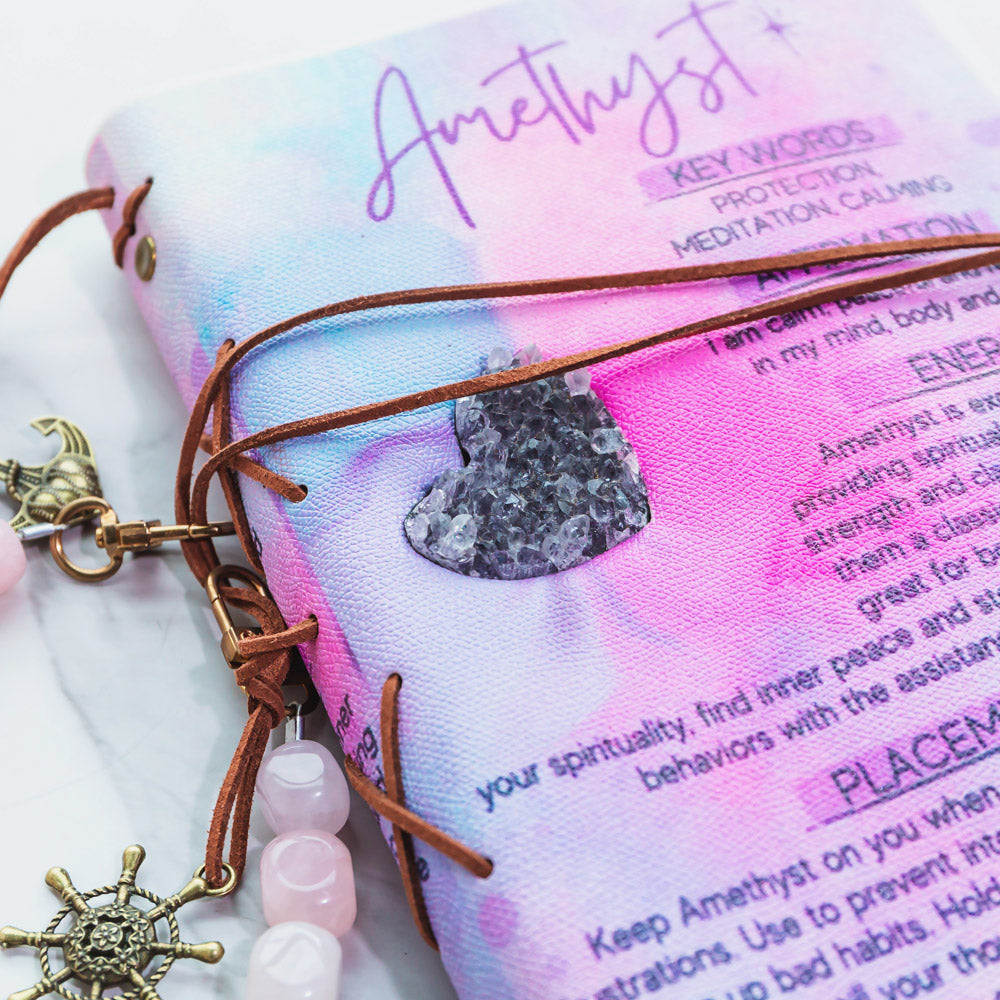 Natural Crystal Stone Notebook