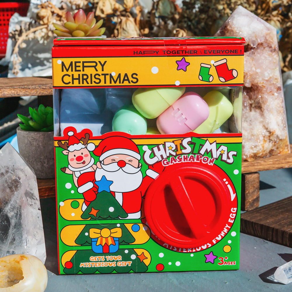 Reikicrystal Christmas Gachapon With Natural Crystal Carvings