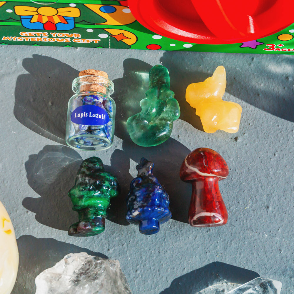 Reikicrystal Christmas Gachapon With Natural Crystal Carvings