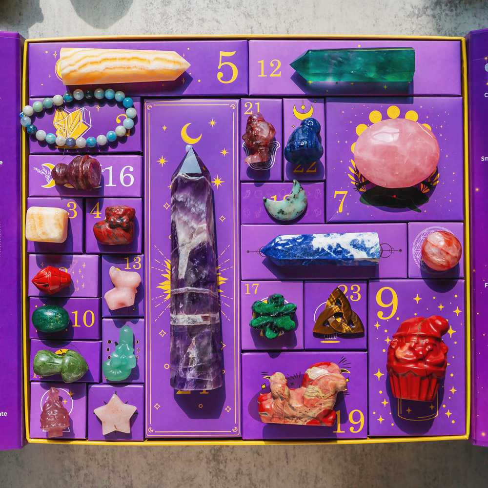 Christmas Countdown Natural Crystal Gift Box