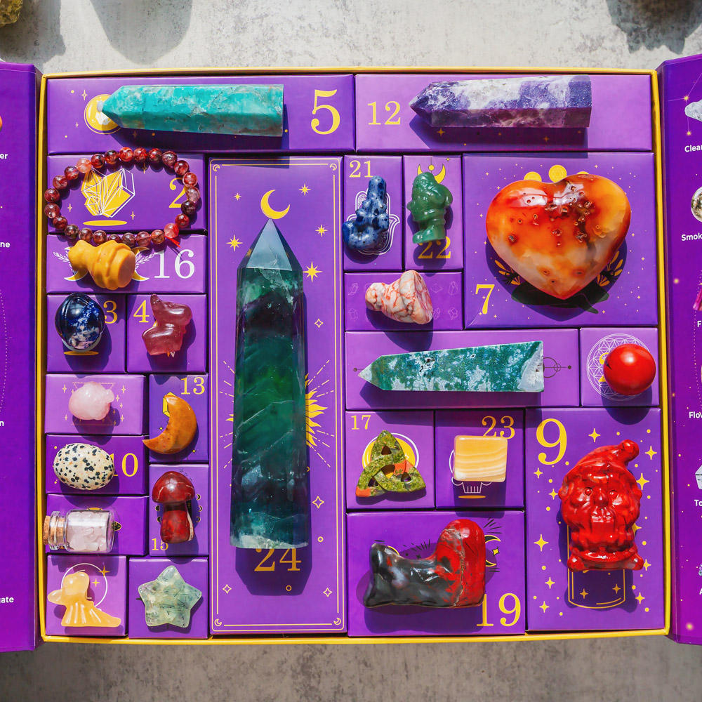 Christmas Countdown Natural Crystal Gift Box