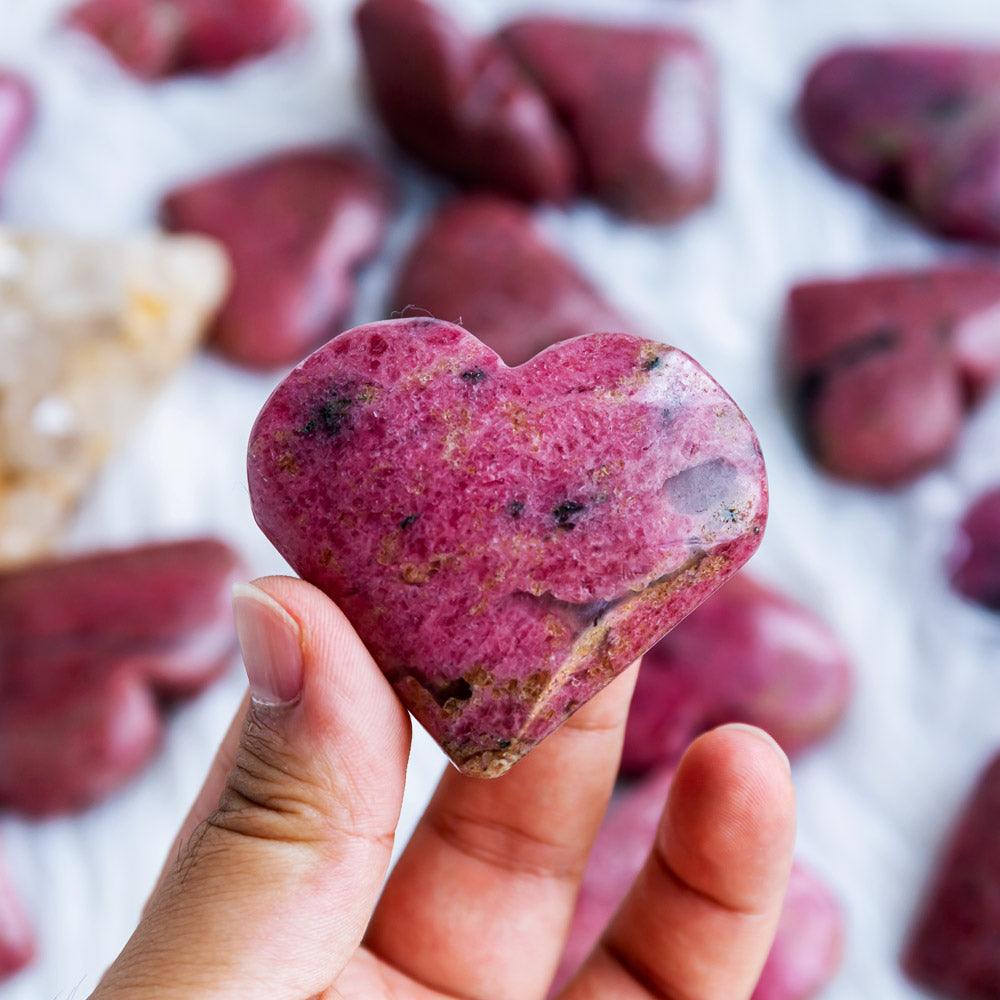 Rhodonite heart - Reikilovecrystal
