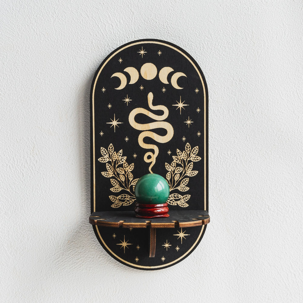 Reikistal Snake Moon Phase Altar Crystal Shelf