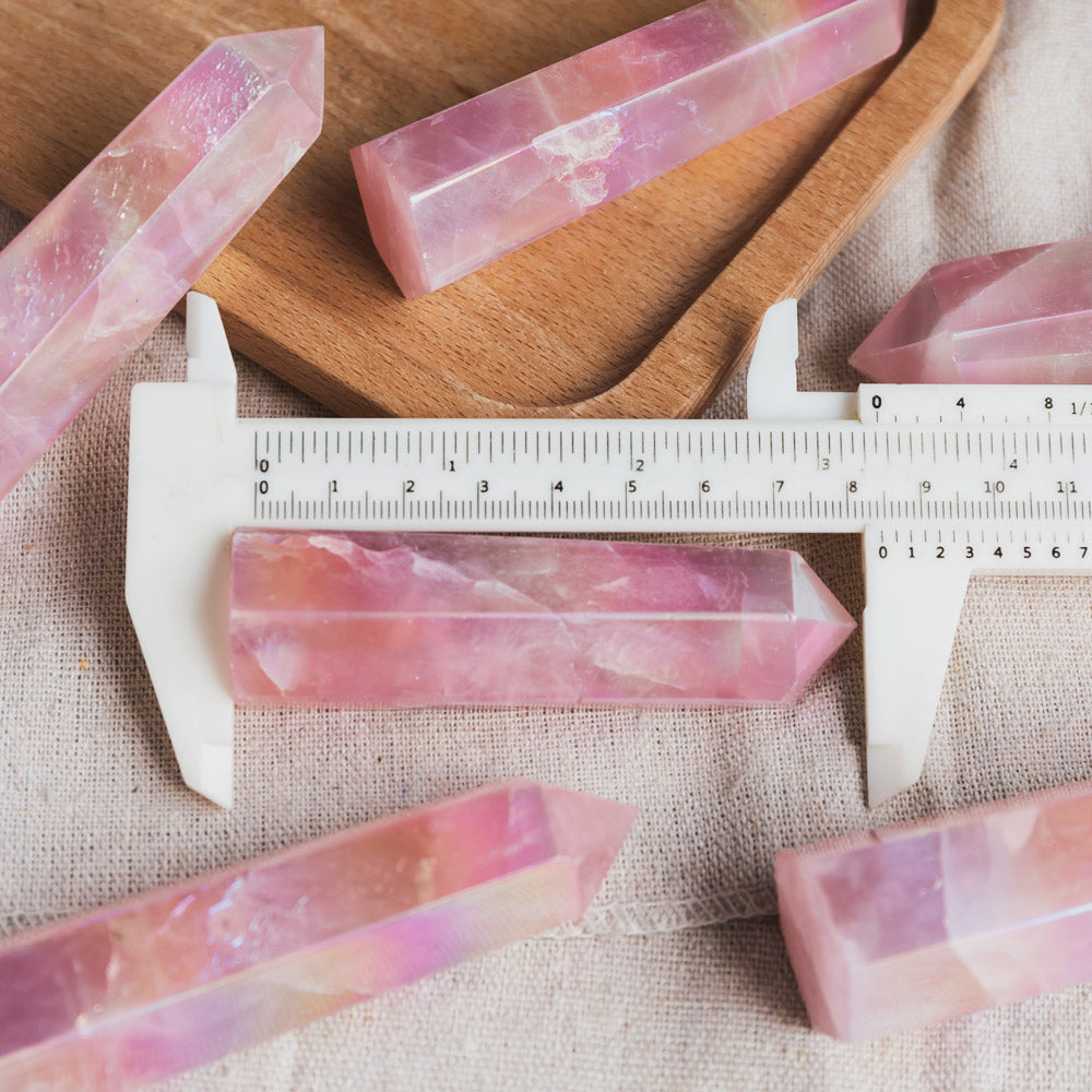 Aura Rose Quartz Point