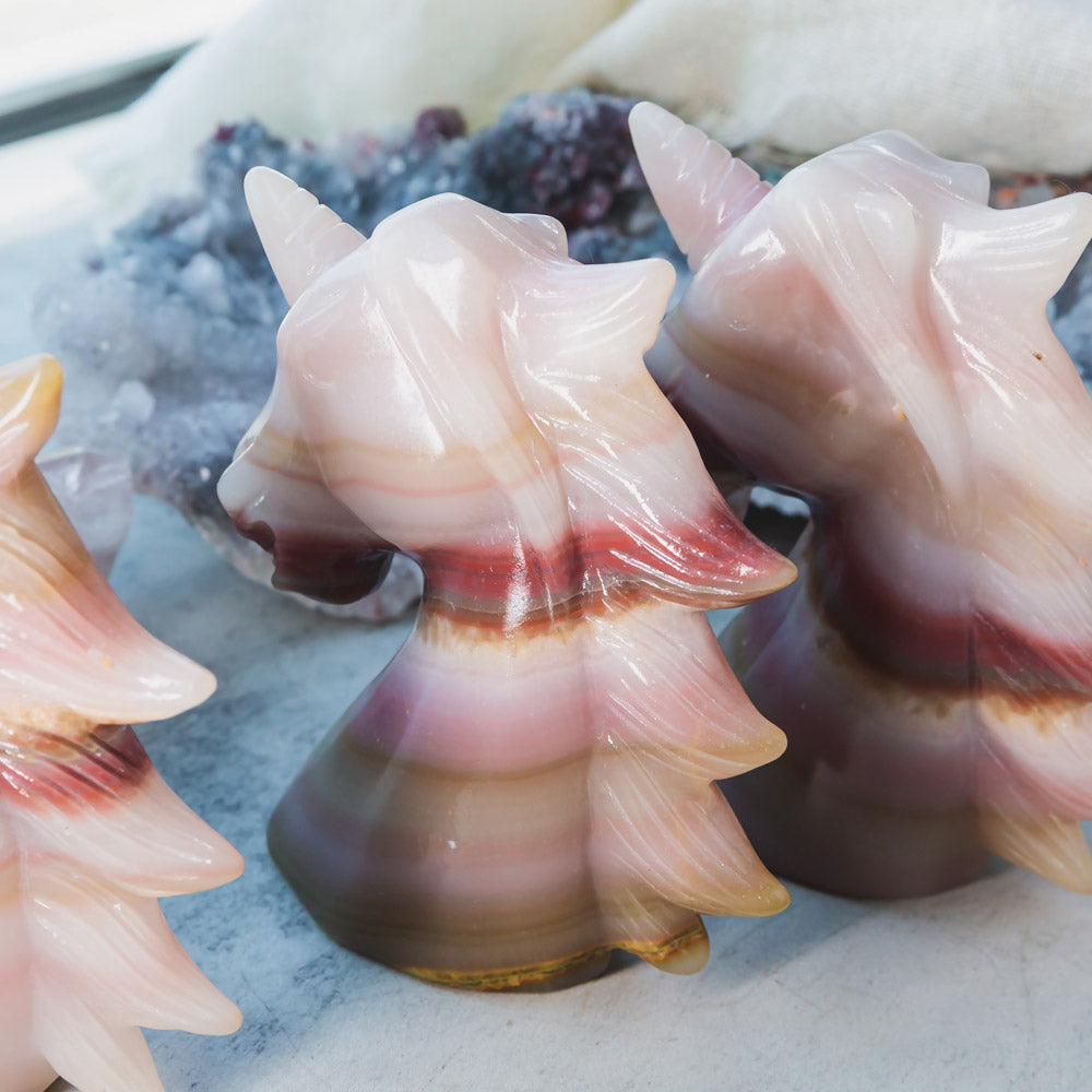 【Weekly Flash Deals】 Pink Pistachio Calcite Unicorn